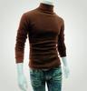 New Men's Solid Color T-shirt High Collar Long Sleeve Spring Autumn Winter Bottoming Shirt Knitted Sweater Korean Version Pullover