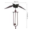 1PCS Wing Flapping Owl Pinwheel Iron Garden Art Owl Sculptures Lawn Ornaments Crafts Garden Art Decor for Garden Patio Yard