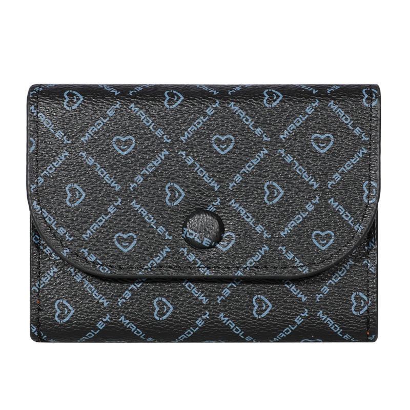 Women's Letter & Heart Print Wallet - Cute Zippered Coin Purse with Card Slots, Fashionable Wristlet Multi-Functional Wallet