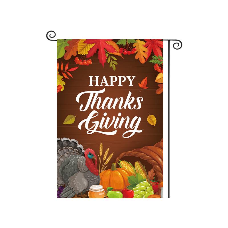 Thanksgiving Pumpkin Harvest Garden Flag for Outdoor Autumn Decor
