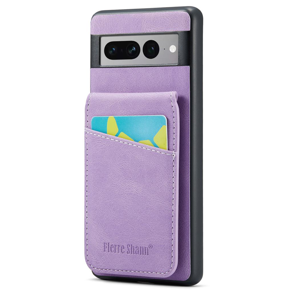 For Google Pixel 7 Pro 5G RFID Blocking Cell Phone Case Card Slots PU+TPU Cover
