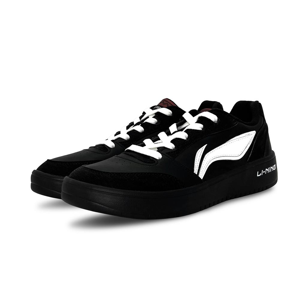 Li Ning Sycee V3 Slip Resistant Abrasion Resistant Balance Low Top Skateboard Shoes Men's Black White AGCV107-1(Team917-)