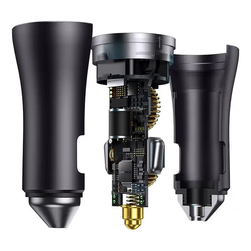 Ładowarka Samochodowa Baseus Golden Contactor Pro, 2X Usb-C, 40W (Szara)