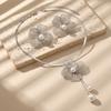 Imitation Pearl Pearl Jewelry Set Stereo Flower Flower Pendant Set  Women Jewelry