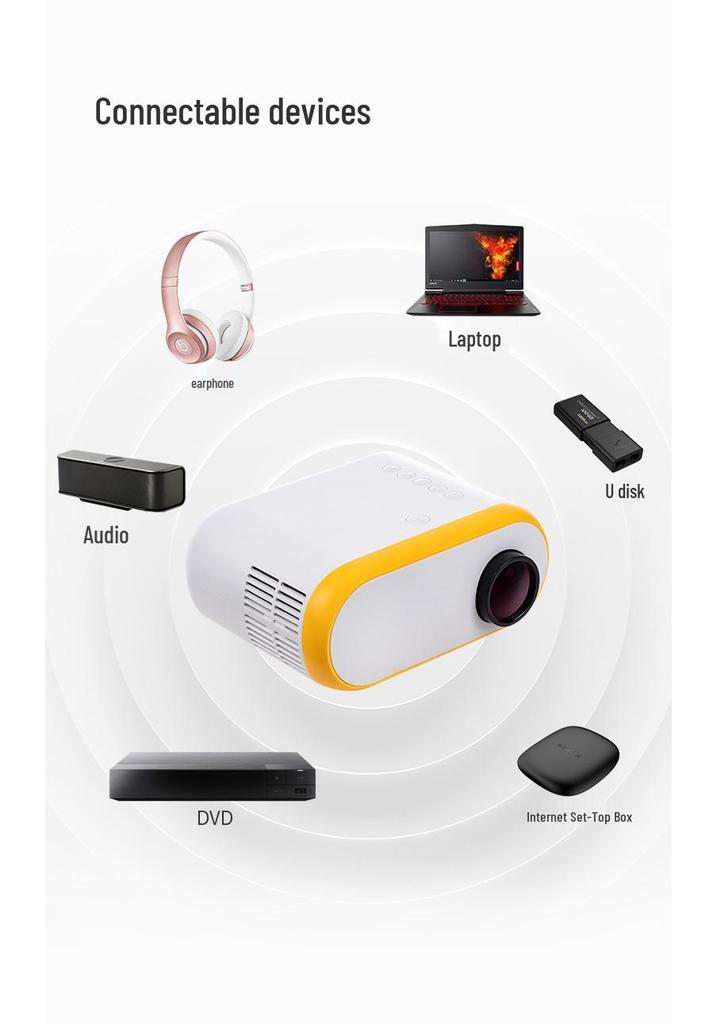 Germany 2026 Portable HD Mini Projector for Outdoor & Home Use