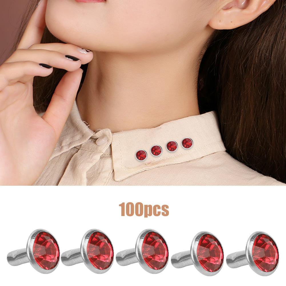 B Acrylic Diamond 8mm Decorative DIY Stud Clothing Accessory 8mm Silver Edge CrystalBright Red