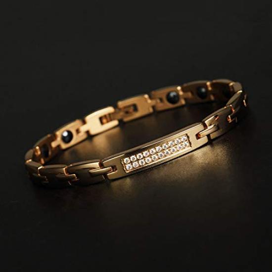 Germanium bracelet for stainless birthday health accessory women, titanium, steel, gold, bracelet, women, gift,