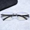 3PCS Frameless Edge Cutting Bifocal Reading Glasses Fashion Ultralight HD Anti Blue Light Presbyopia Glasses for Men and Women