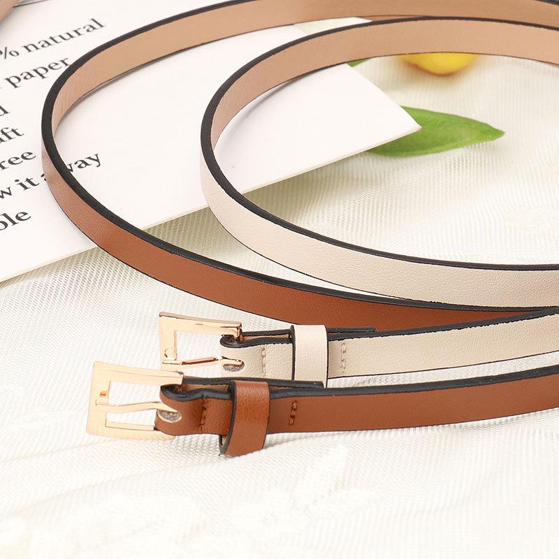 Frühling/Sommer Damen PU Leder Dünner Taillengürtel - Vielseitig Mehrfarbig Dekorativ für Kleider & Anzüge