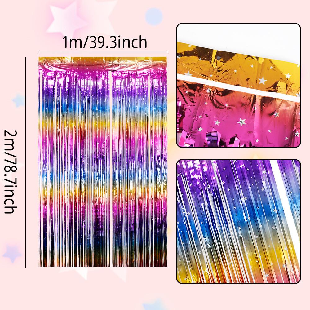 Glamorous Vibrant 2m Gradient Rain Curtain Perfect For Wedding Decor And Holiday Celebrations