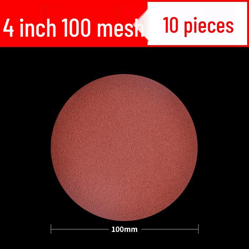 4" Sandpaper Flocking Woodworking Polisher with Self-Adhesive Hook & Loop Angle Grinder Sanding Discs