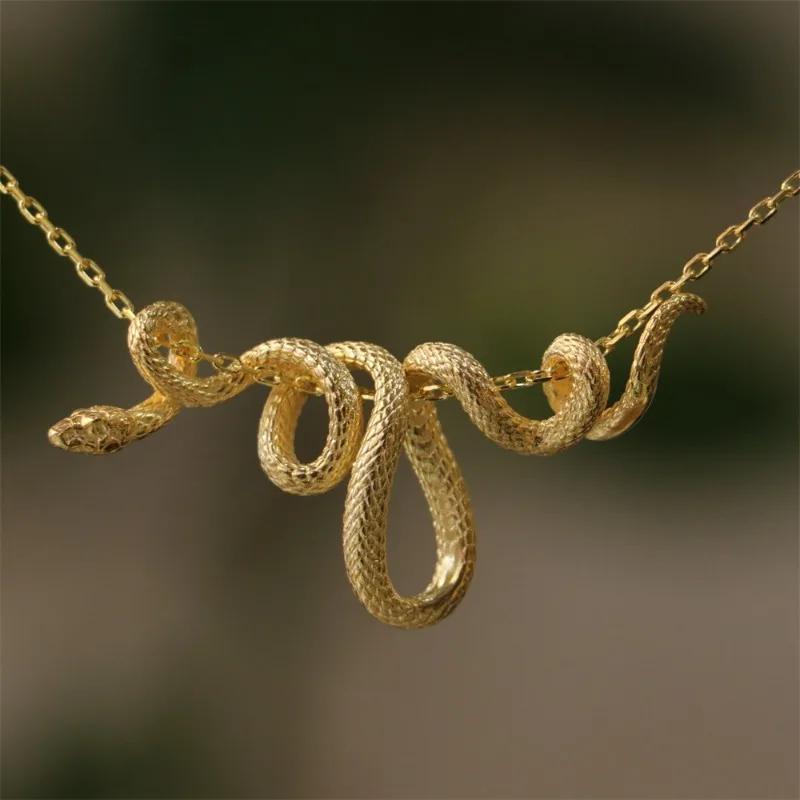 

Punk Python Wrap Pendant Necklace Women Creative Gothic Hip Hop Snake Personalized Necklace Jewelry Accessories