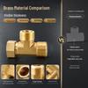 Brass 1/2-inch Three-Way Threaded Pipe Connector