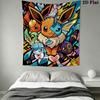 Pokémon Egg Hatch Wall Hanging Printed Fabric Blanket Decorative Tapestries for Bedroom Living Room Home Decor