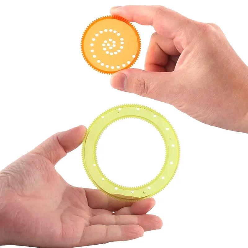 Funny Interlocking Gears Wheels Spirograph Drawing Toys Set Creative Educational Toy for Children Painting Drawing Accessories