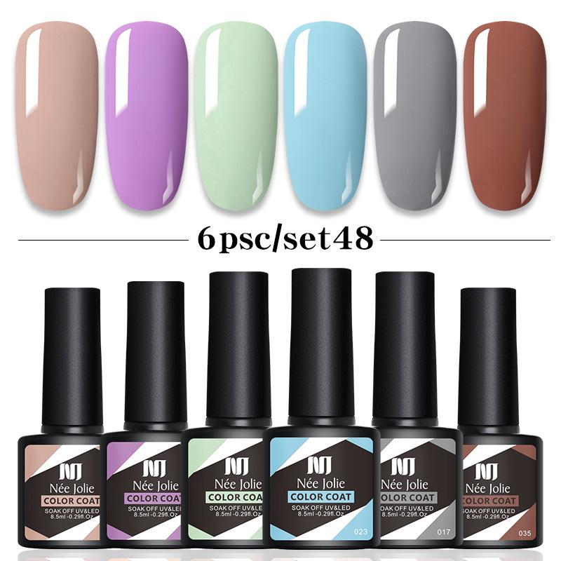 6-Color Nail Polish Glue Set, Popular Color Nail Glue, Phototherapy Nail Polish Glue Can Be Matched Arbitrarily.