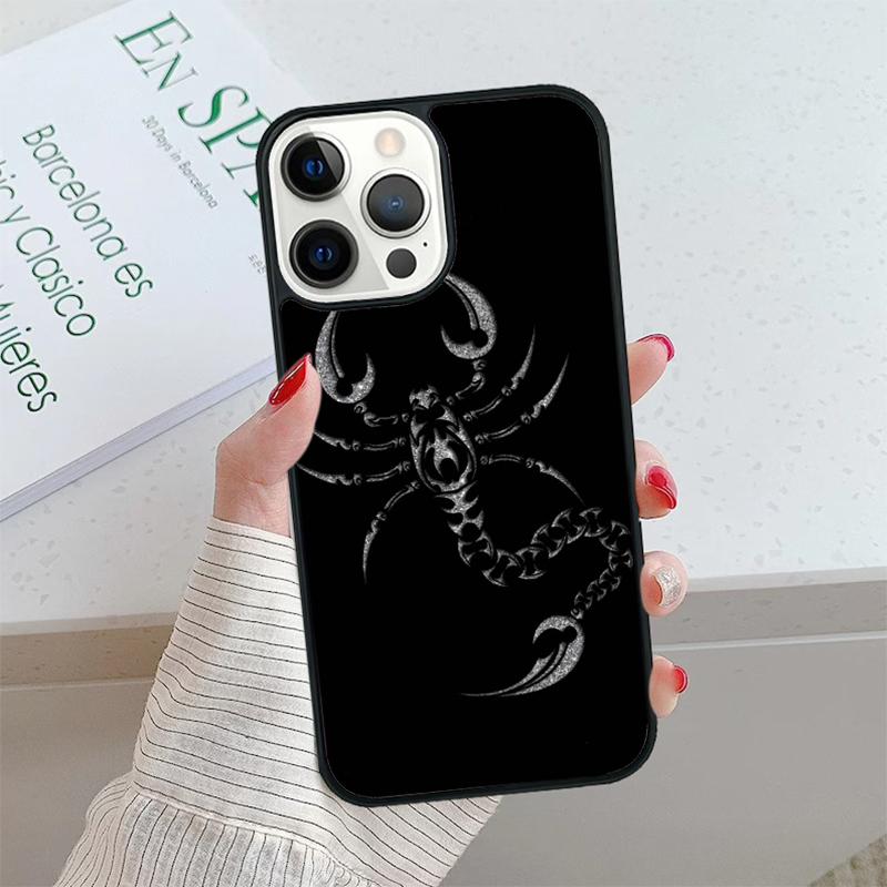 Animal Scorpio Phone Case cover For iPhone 17 Air 15 16 16e 14 13 Pro Max Coque 12 11 Pro Max For Apple PLUS fundas