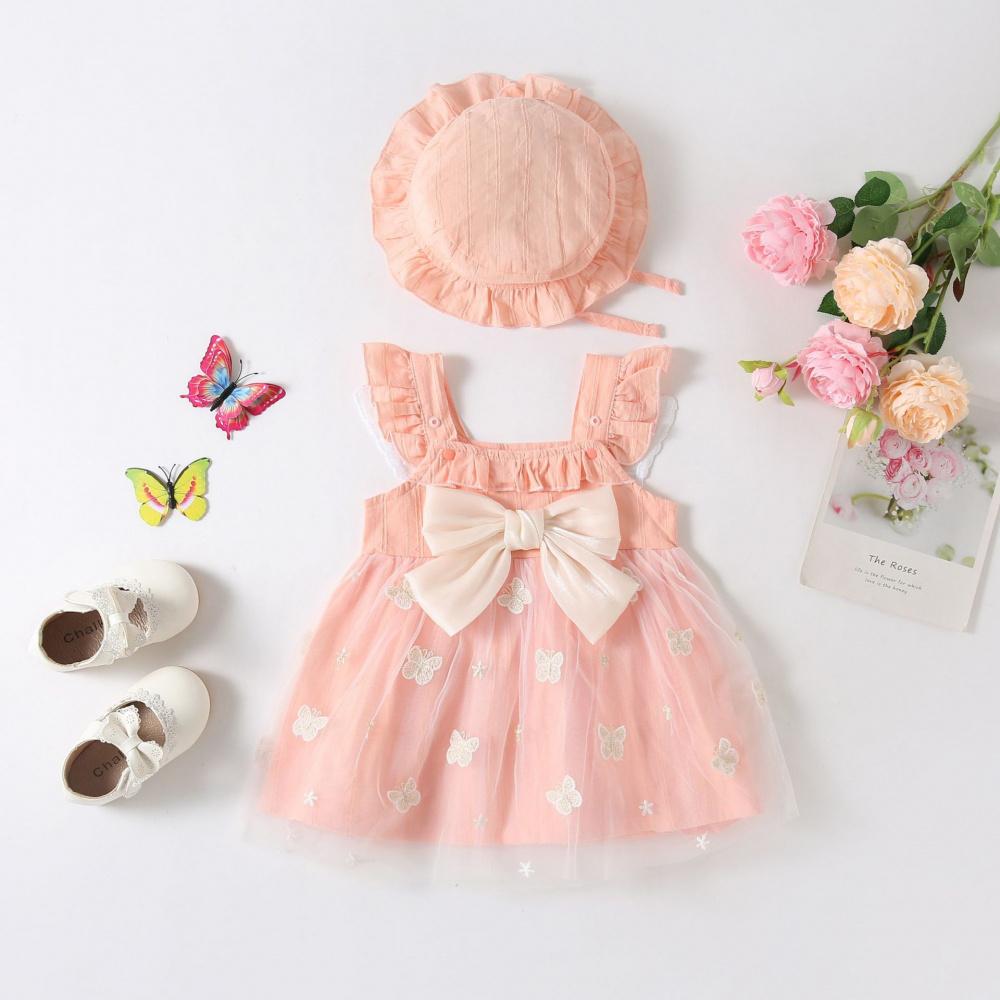 Girls' Dress Spring Summer New Baby Girl Pastoral Style Dress Baby Children's Princess Dress