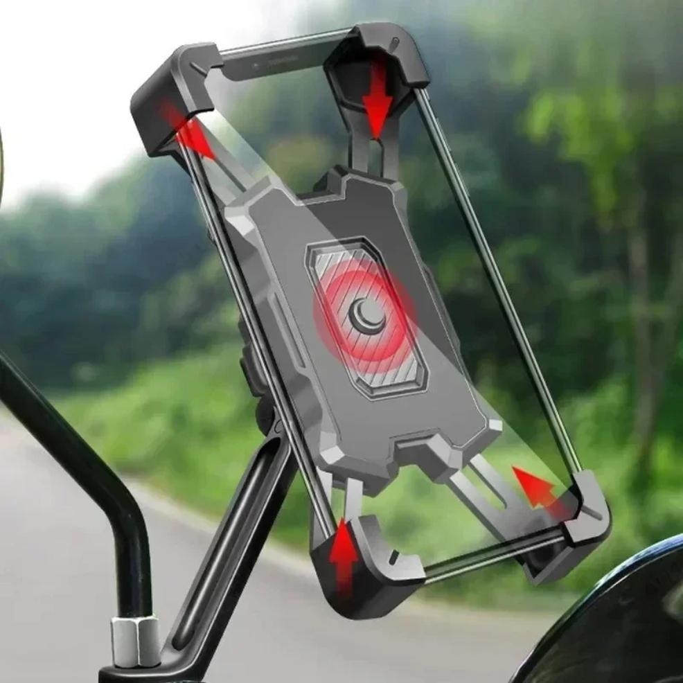 Bike Phone Holder Universal Motorcycle Phone Mount for Handlebar Shockproof Easy Install Fit for Iphone Xiaomi Huawei Sunsung