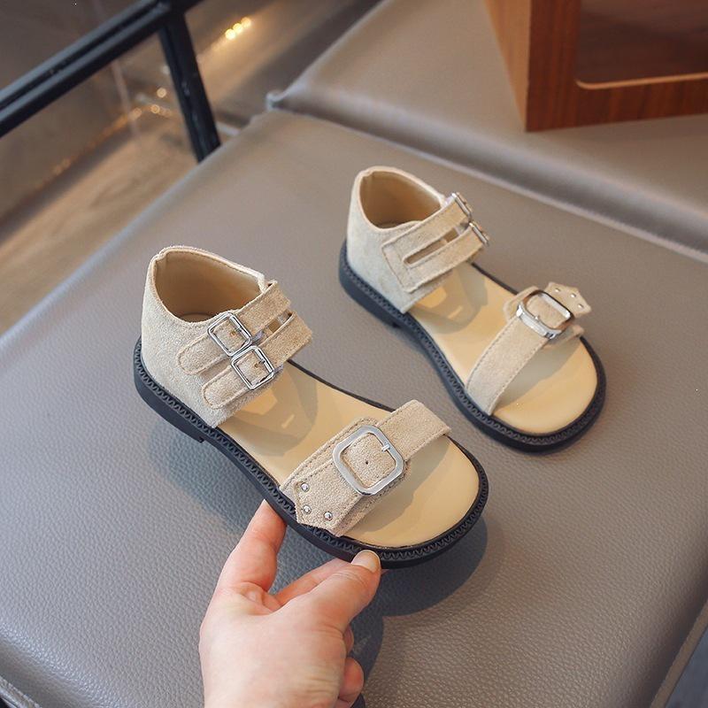 Girls Retro Leopard Print Korean Style Summer Sandals 2026 Box: 26-30, 50 pairs бежевый