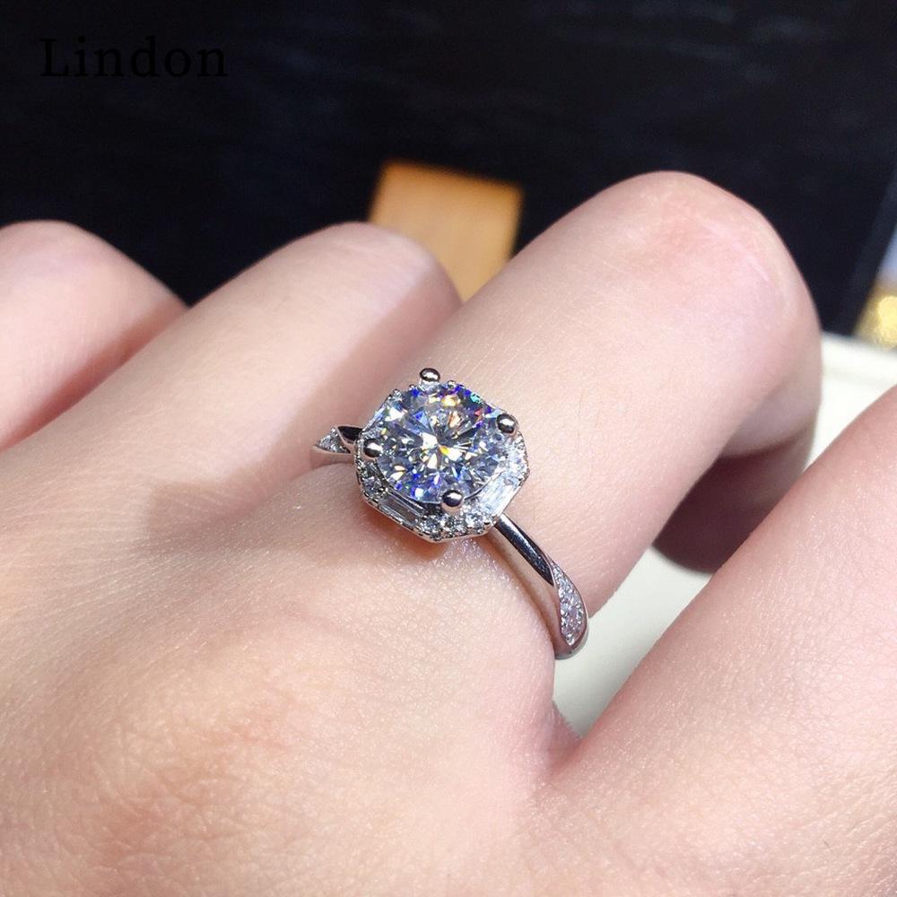 Lindon Classic Copper Alloy Zircon Ring Ladies Jewelry Wedding Promise Party Gift