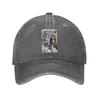 JoJos Bizarre Adventure Japanese Unisexga Anime Washed Denim Cap Casual Baseball Caps Adjustable Hat Summer Unisex Baseball Hats