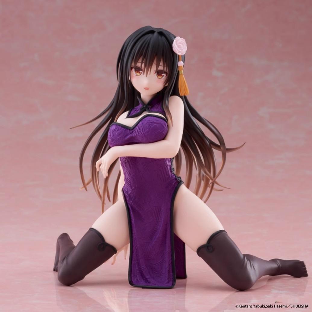 To Love Ru Yui Kotegawa 14cm Purple Cheongsam Figure - High Quality PVC Statue, Anime Desktop Decor Collectible Gift