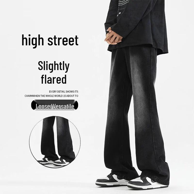 

MONPOC Men s Retro Washed Straight Leg Jeans XL (130-155 jin)