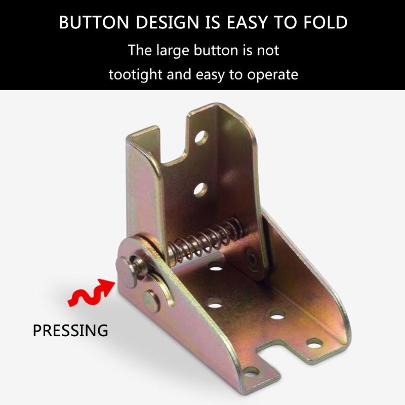 4 Stücke 90 Grad Verriegelung Klappscharnier Selbstsicherndes Scharnier Stuhlbeinhalterung Scharnier Klapptisch Verlängerungshalterung
