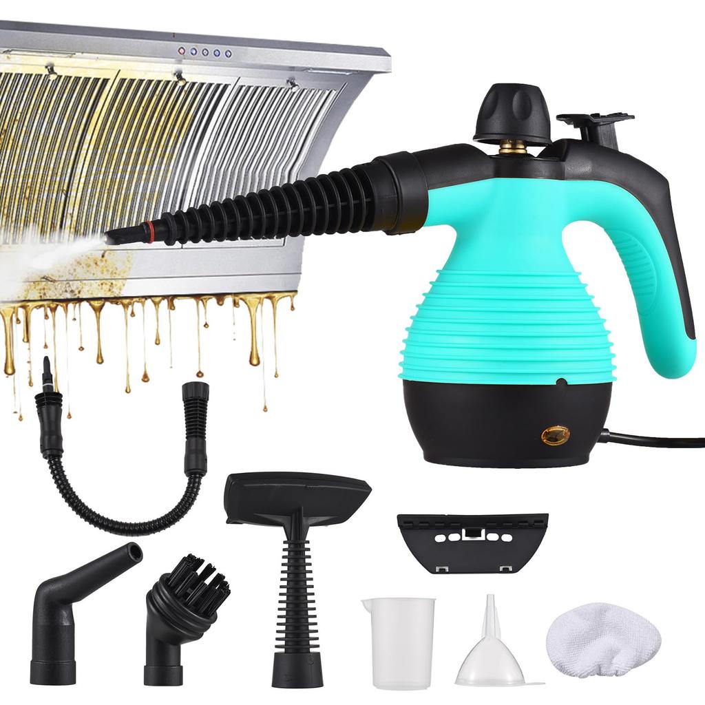 QuiExact Steam Cleaner Home High Pressure Washer 9 Piece Set Household Handheld Steam Cleaner Cleaning Supplies Disinfecting Deodorizing Cleaning Oil