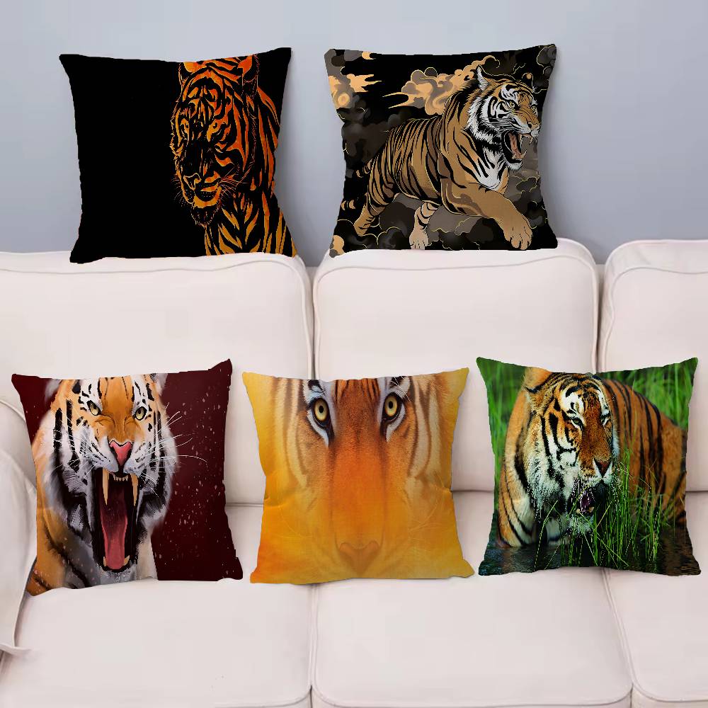 Tiger Muster Kissenbezug Dekokissen Sofa Heimdeko Hülle Kissenbezüge