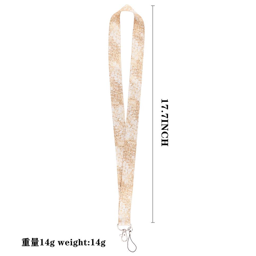 Marble Printed Neck Strap Keychain Lanyard For Keys ID Card Badge Holder Keycord DIY Hanging Rope Mobile Phone Accessories