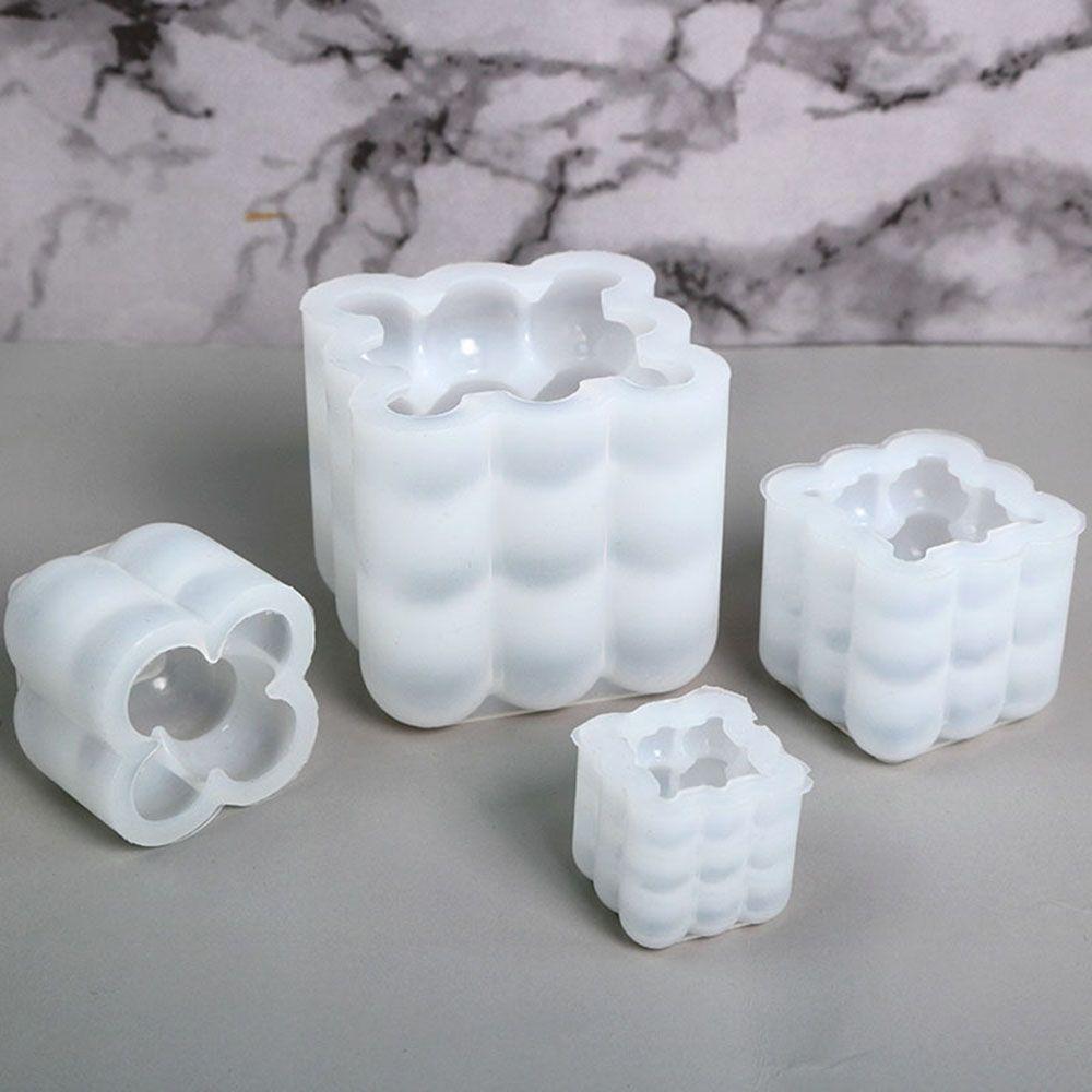 Supplies Plaster Clay Tools Soy Wax Silicone Mold Candle Mould Cube Soap Molds 3D Candle Mold