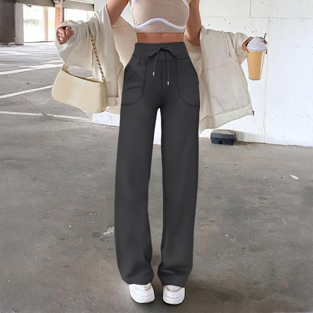 Women's Casual Wide-leg High-waist Yoga Sports Straight Pants