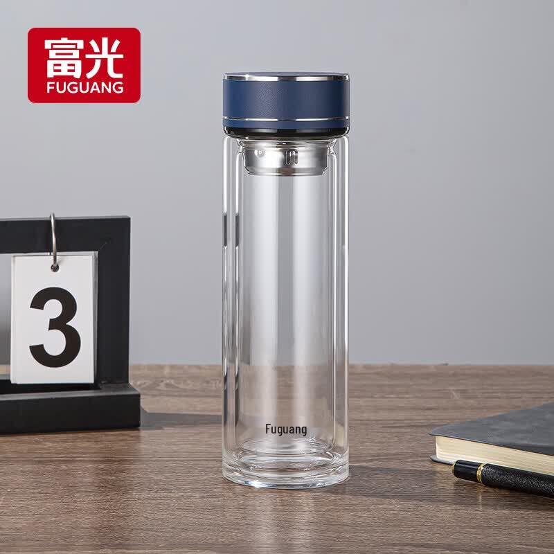 Fuguang Double Wall Glass Tea Infuser Bottle