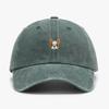 Embroidered Mini French Bulldog Vintage Cotton Baseball Caps Men Women Washed Hat Sports Fishing Dad Summer Peaked Cap