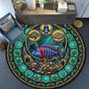 Aquatic Life Mandala Round Area Rug Under Office Chairs Bedroom Living Room Home Decor