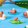 10Pcs Mini Capybaras Duck & Friend Figurines for Garden Decoration
