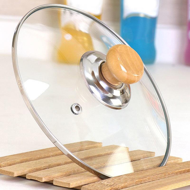 1PCS Home Universal Wooden Handle Heat Resistant Saucepan Round Lifting Kettle Anti Scalding Cookware Professional Pot Lid Knob