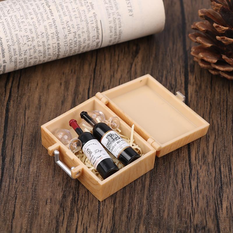 Miniature Food Enjoy Doll House Simulation Red Wine Box Enjoy House Scene Props Figure Accessories Model great for daily use