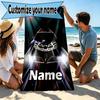 Toalha de Praia Personalizada com Nome Cavaleiro da Estrada, para Viagem Acampamento Festa na Praia Decoração de Casa, Presente de Aniversário para Família e Amigos