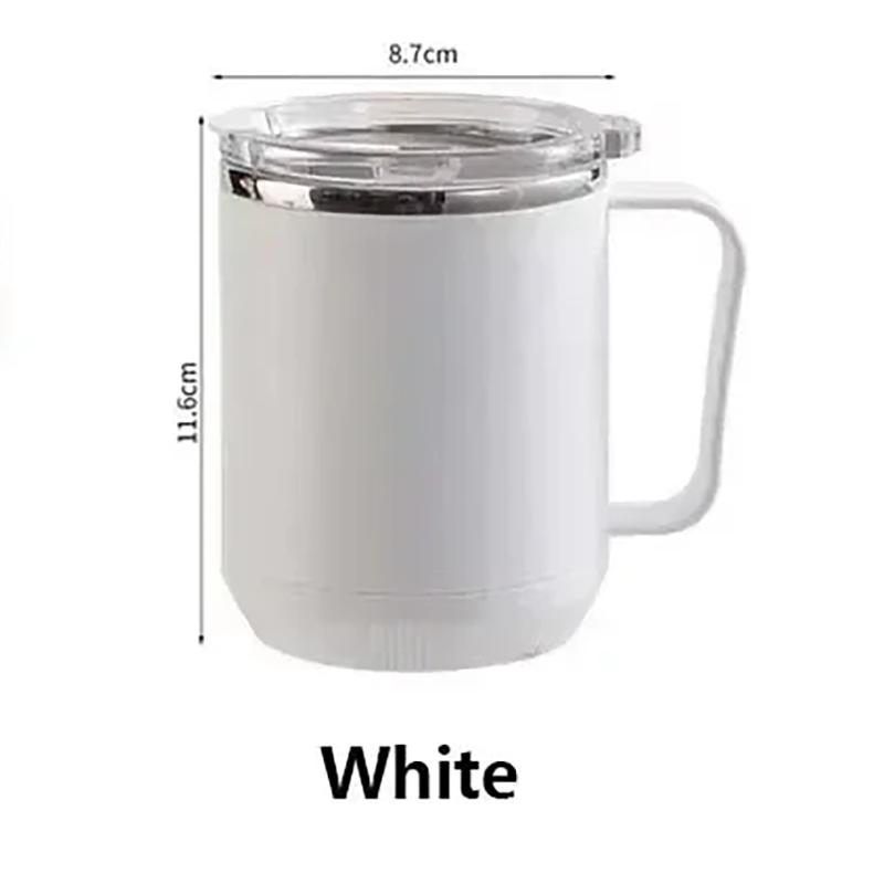 1PC Coffee Cup with Handle Lid Straw Insulated Cup Vacuum Stainless Steel Double Layer Large Capacity Portable Traveling