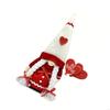 62KD Knitted Gnome Valentine's Day Heart Dolls Drawing Room Desktop Tray Heart Toy for Home, Table, Windowsill, Party
