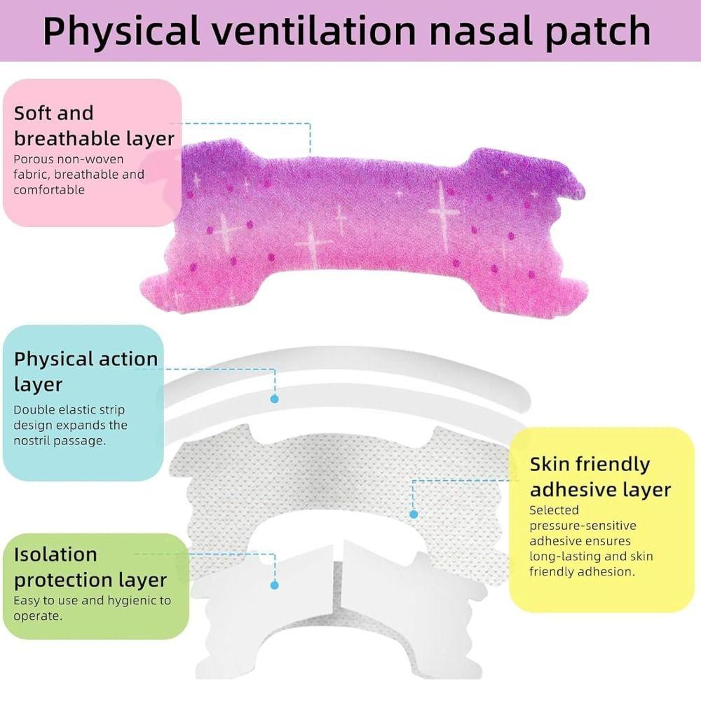 6/10pcs Stop Snoring Cartoon Nasal Strips 44x14mm/55x17mm Breathable Nose Patches Breathing Strips Boy Gril