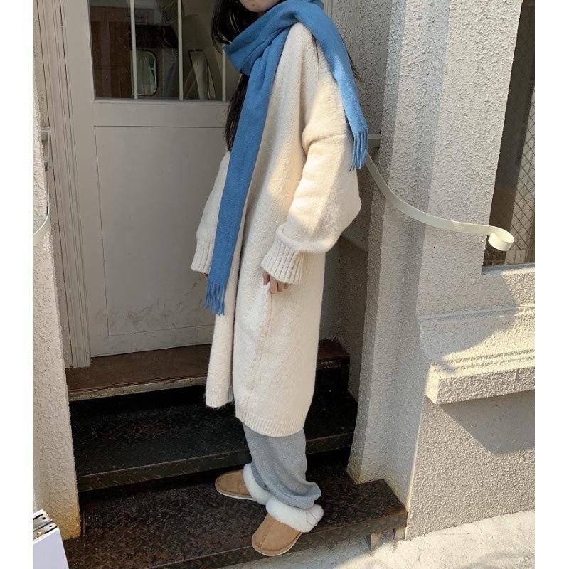 Toamnă Iarnă Nouă modă cu decolteu în V cu mânecă lungă, solid, mediu lung, stiluri, cardigan, îmbrăcăminte pentru femei, largi coreeană, tricotat, trend, topuri