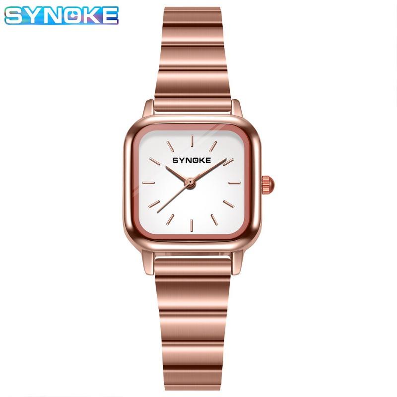 

Новый Топ Бренд Модные Маленькие Квадратные Часы Сплав Бамбук Стальной Ремешок Кварцевые Часы Женские Студенческие Часы