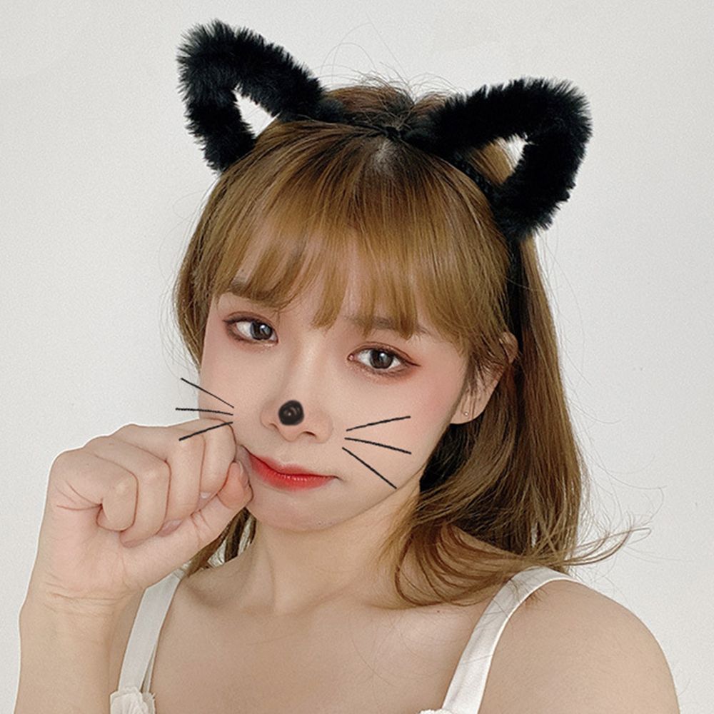 Party Hair Hoop Girls Cat Ears Korea Style Headband Women accessories Make up Plush Hair Band