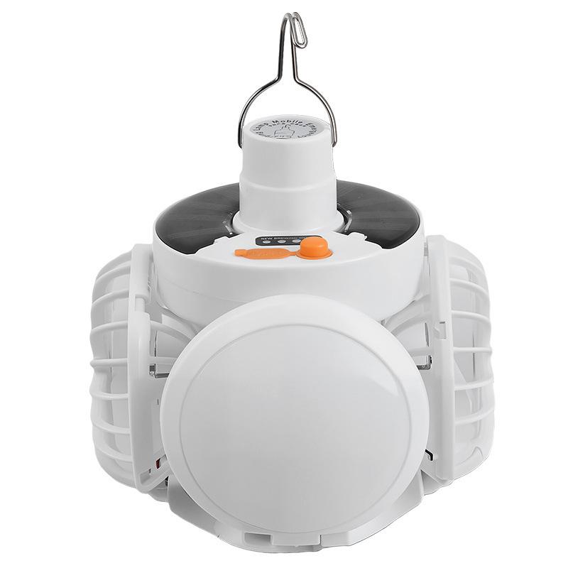 Adjustable Solar Camping Barbecue Fan Light 2-in-1 Multifunctional Hanging Tent Light Portable Suitable for Camping, Hiking, Outdoor Activities