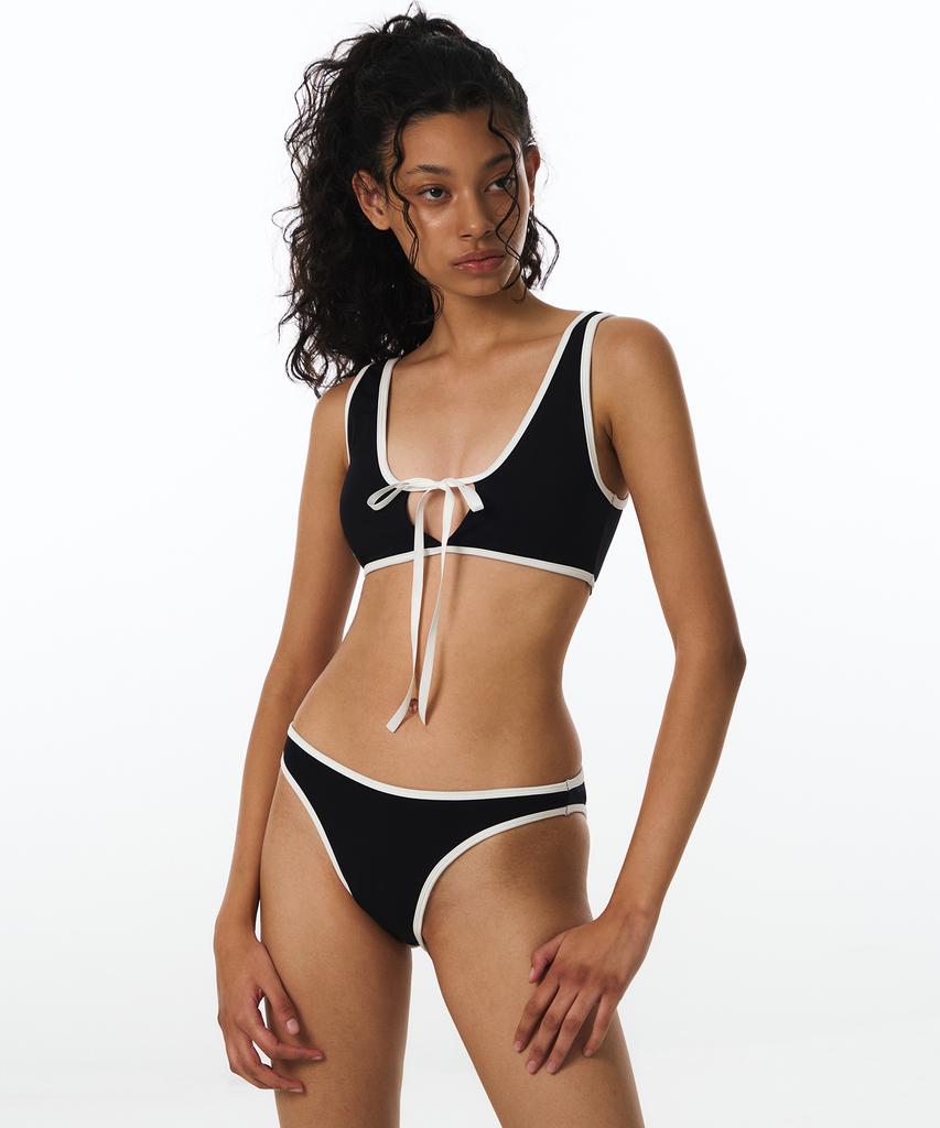 VINAJ Line Ribbon Dual Bikini Bra (Black)
