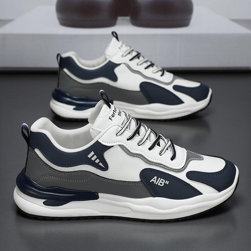 

Summer men s shoes new breathable leather shoes men s versatile platform sports shoes casual 44